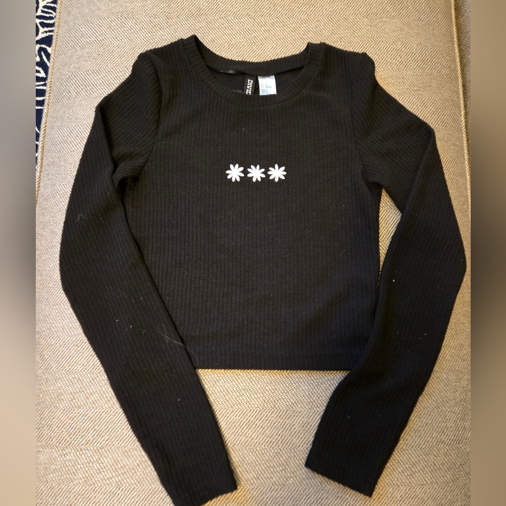 H&M Black Ribbed Top